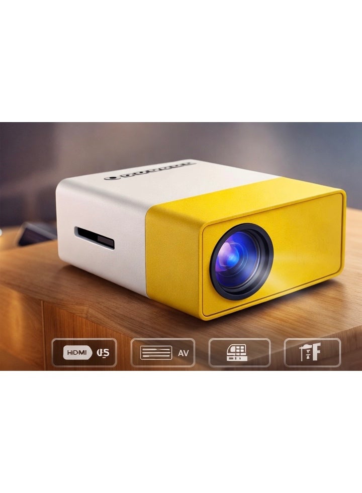 جهاز عرض LED ميني بدقة 1080P، شاشة TFT LCD، تباين 800:1، شاشة من 24 إلى 60 بوصة، متوافق مع HDMI USB AV، جهاز عرض سينما منزلية محمول - Image 2